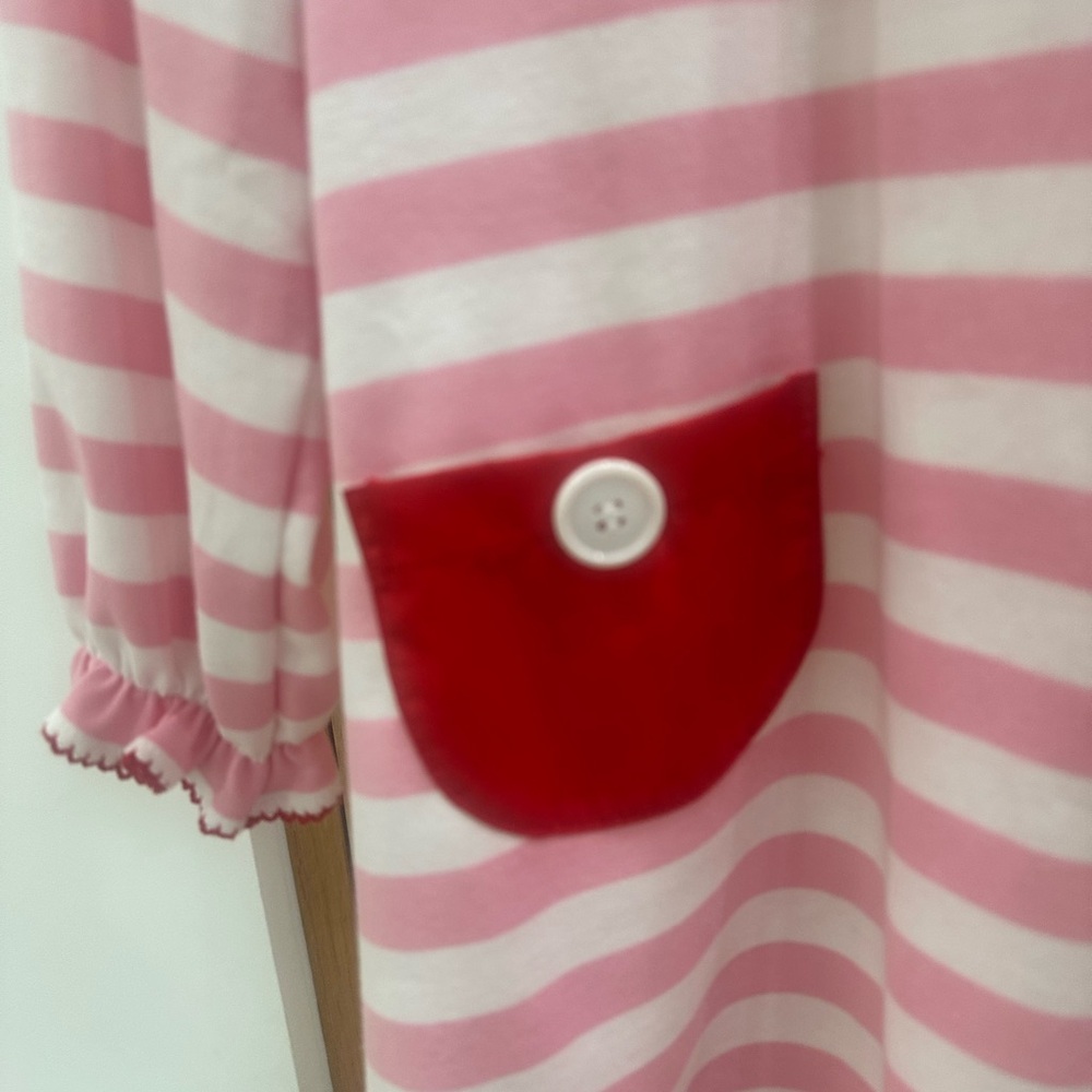 TBBC Pink Striped Kids Dress Size 7 - Picture 12 of 13